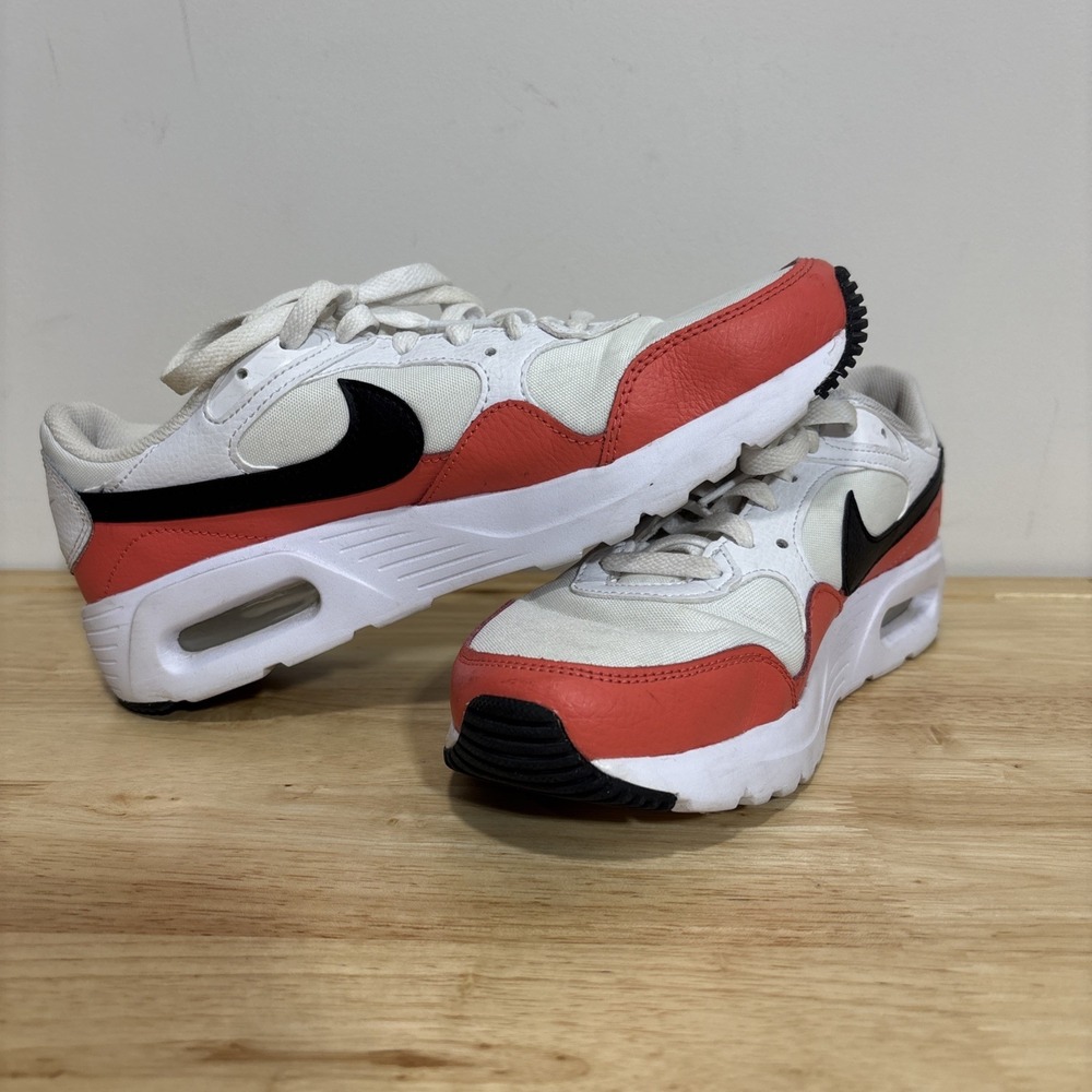 Nike Shoes Womens 9.5 Air Max SC CW4554-111 White Pink Faux Leather Lace Up